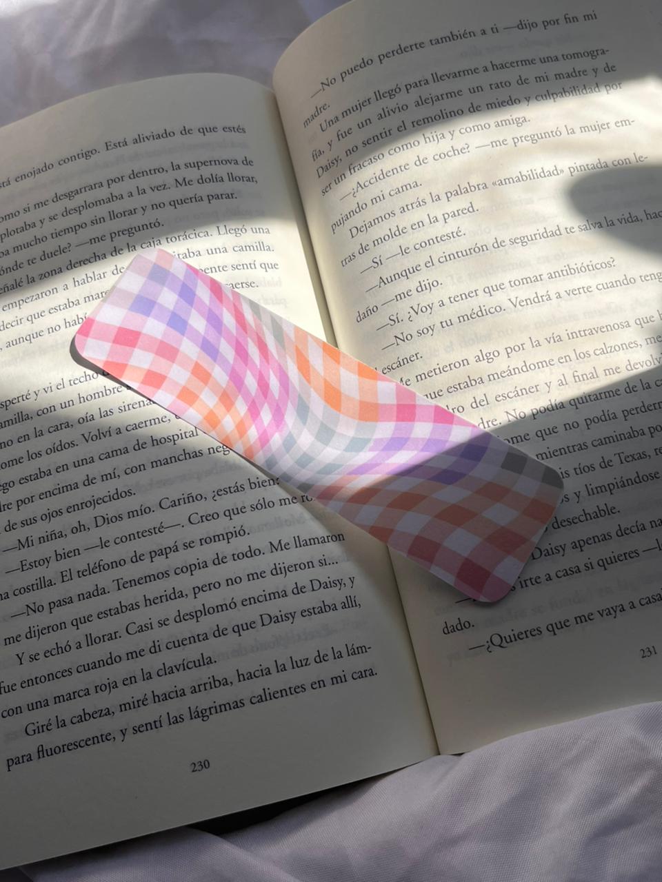 Marcador Pastel Cuadriculado Colores