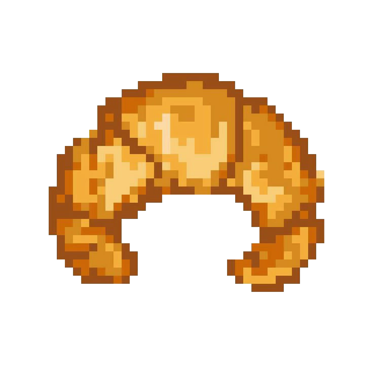 Sticker Medialuna Pixel Art