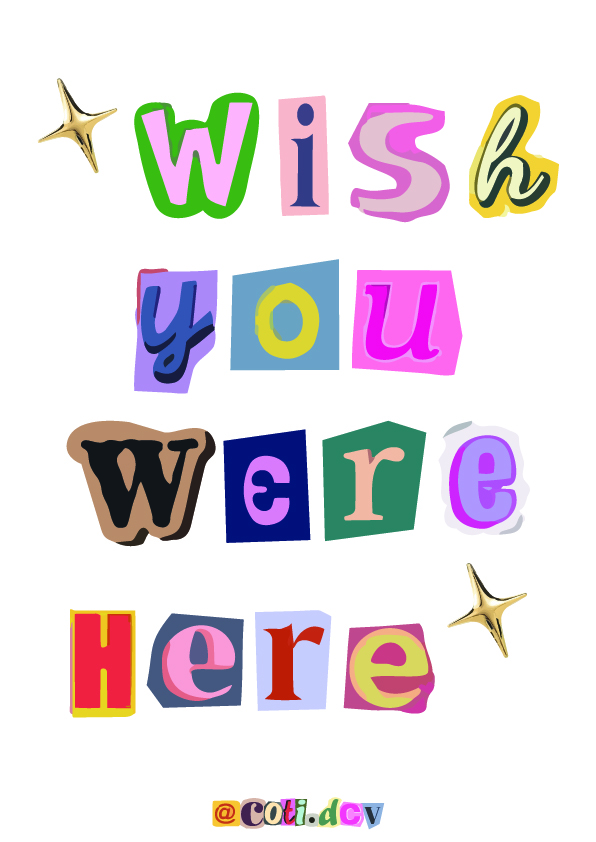 Poster A4  | Wish You Were Here - Pink Floyd