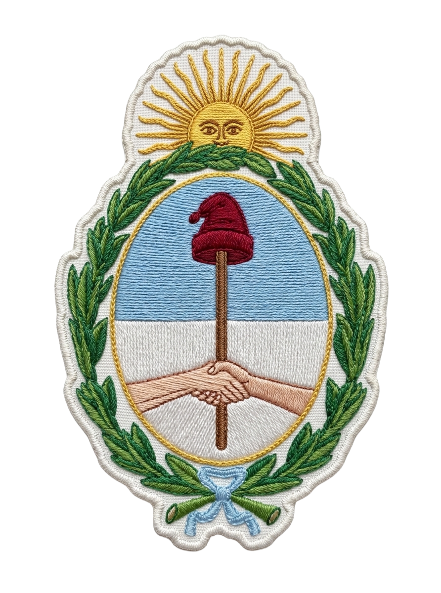 Sticker Escudo Provincial estilo bordado