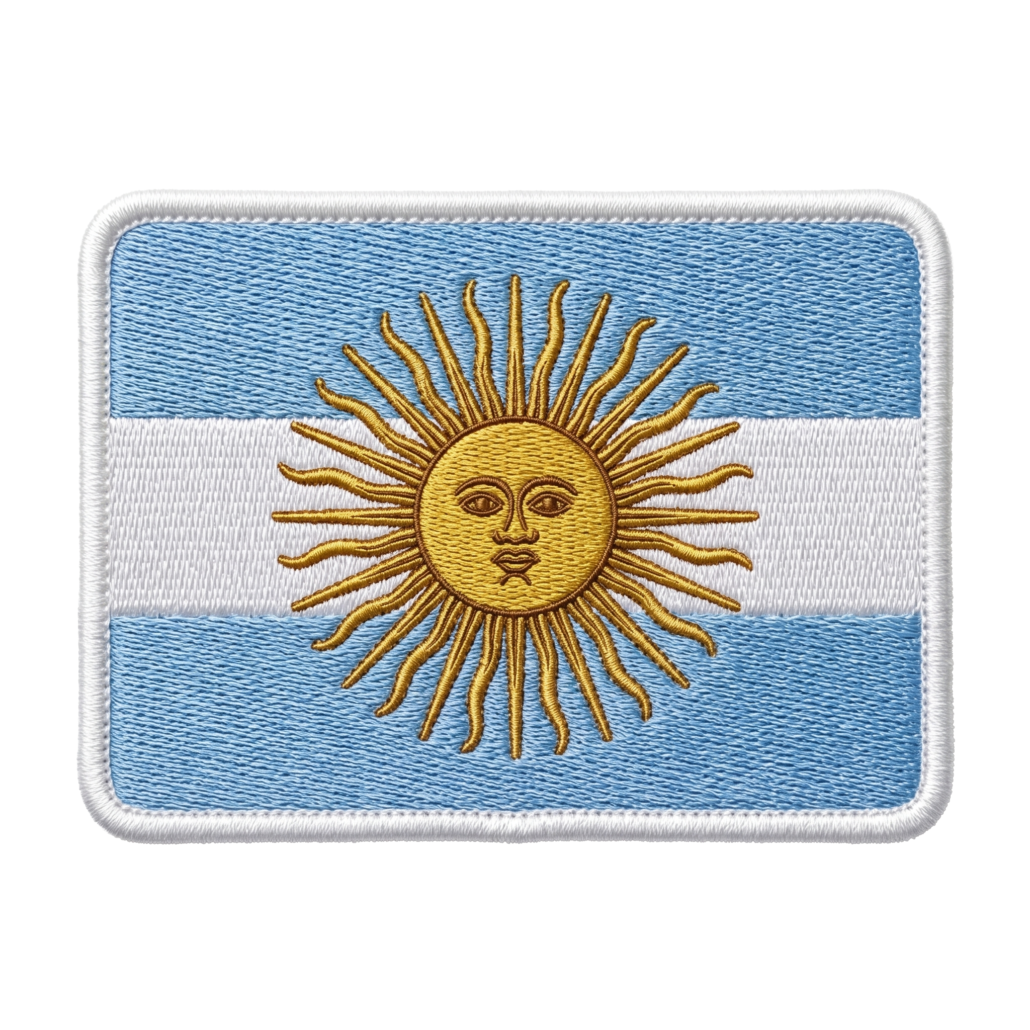Sticker Bandera Argentina esitlo bordado