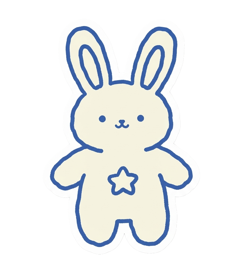 Sticker Bunny Star