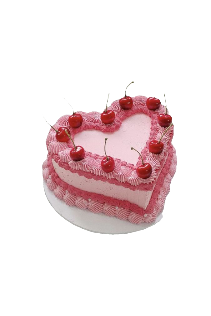Sticker Cake Cherry Heart