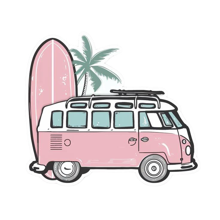 Sticker Volkswagen Hippie Van