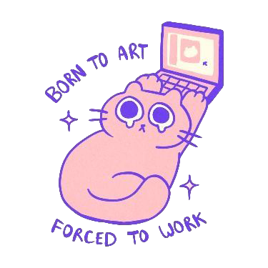 Sticker Born to Art, Forced to Work