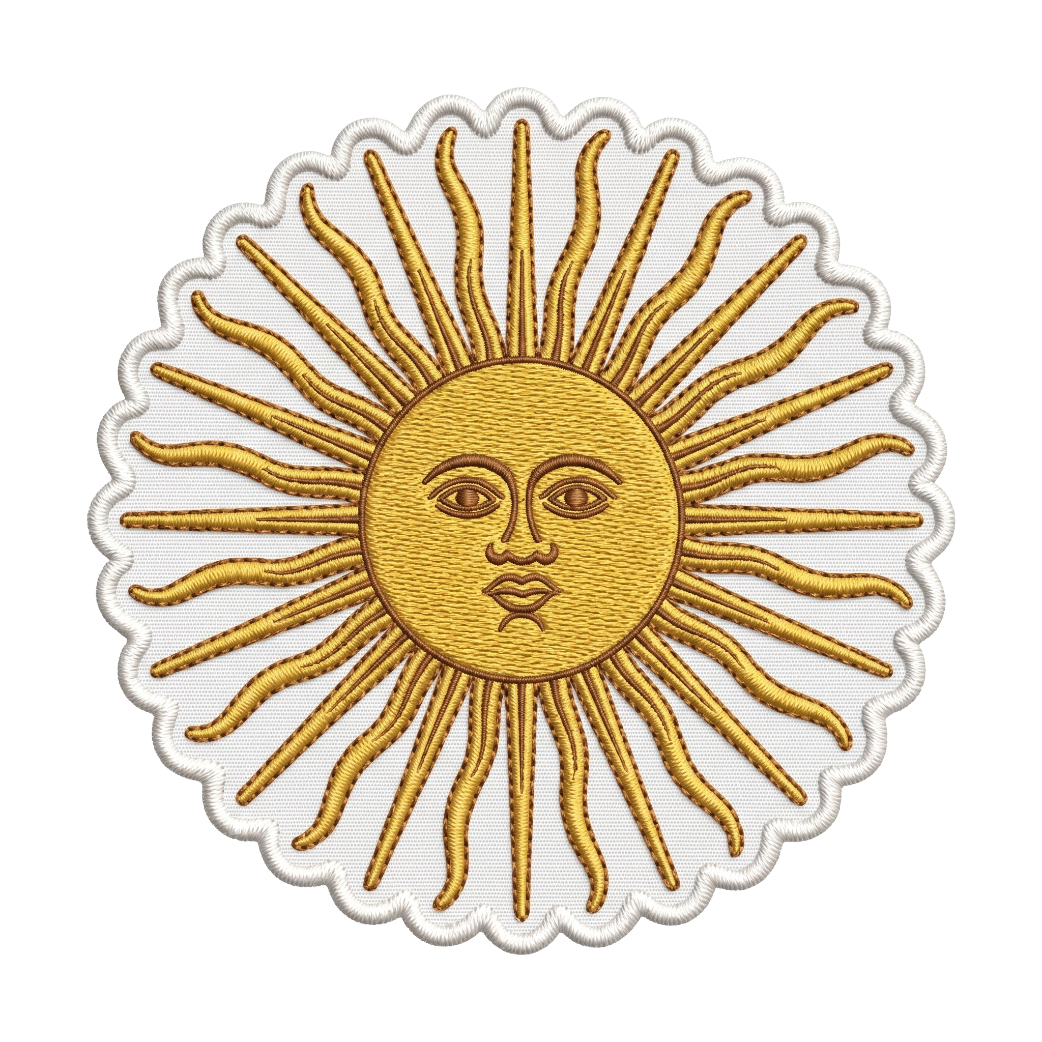 Sticker Sol de Mayo bordado