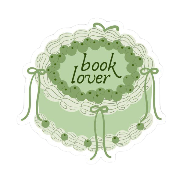 Sticker Cake Book Lover