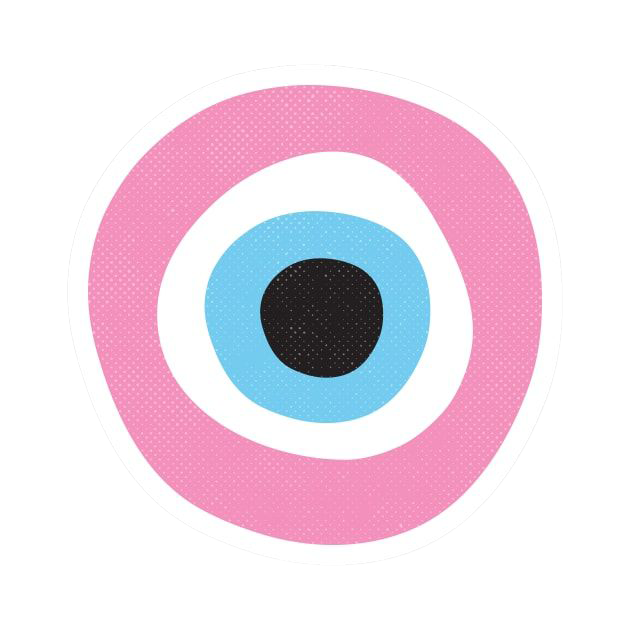 Sticker Ojo turco rosa