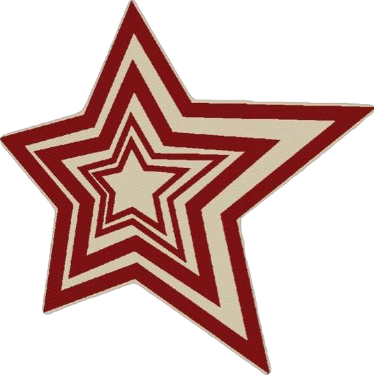 Sticker Glitter Layered Star