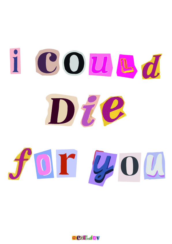 Poster A4  | I Could Die For You - Red Hot Chili Peppers